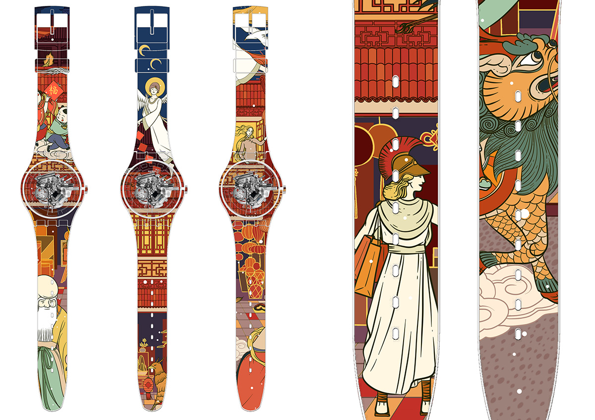 斯沃琪 SWATCH 2019. DongQiu-Chinese illustrator