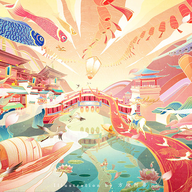 网易一梦江湖 NetEase dreams of rivers and lakes 2020. DongQiu-Chinese illustrator